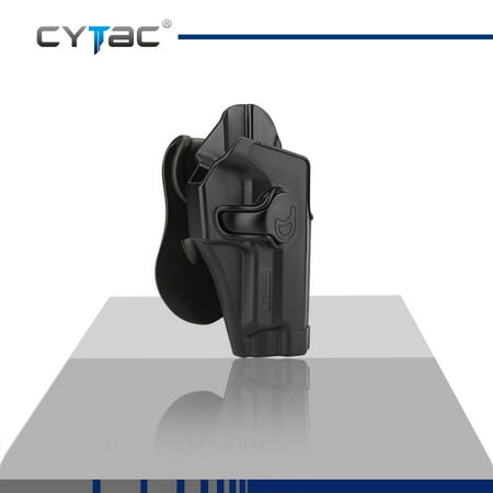 CYTAC SIG SAUER Paddle Holster with Trigger Release 360 degree Adjustable Cant, Polymer Holster Injection Molded for SIG P220 P225 P226 P228 P229 / Norinco NP22 | OWB Carry, RH | 7 attachment