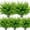 Green Ferns, variant on 12 Bundles Artificial Ferns for Outdoors UV Resistant Artificial Outdoor Plants Faux Fern Greenery Fake Fern Faux Boston for Indoor Home Outside Ground Porch Garden Arrangements. (Green)