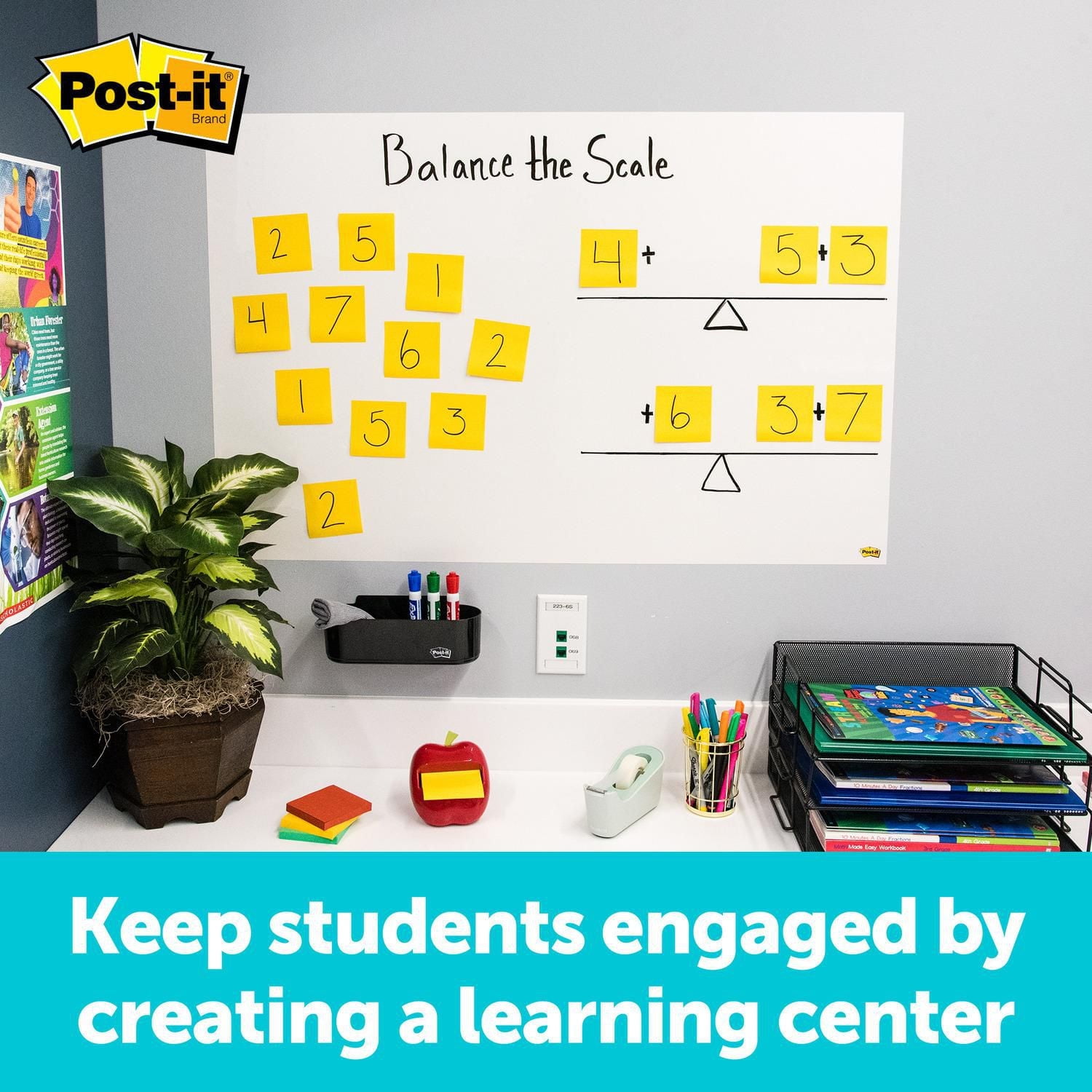 Post-it® Super Sticky Dry Erase Surface DEF4x3, 3 ft x 4 ft (91.4 cm x 1.21 m), Post-it® Dry Erase S. DEF4x3