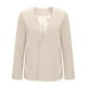 thumbnail image 4 of Blazer de moda para mujer, blusas de color liso, manga larga, cuello en V, chaqueta de traje informal, blusa de poliéster para mujer, 4 of 6