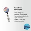 thumbnail image 2 of Kawaii Cat Astronauts Retractable Reel ID Badge Key Card Name Tag Holder with Clip, 2 of 7