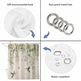 thumbnail image 3 of Watercolor Floral Shower Curtain Set - 72" x 78" Washable Bathtub Curtain with 12 Hooks, Spring Flowers Birds Plants Country Beige Waterproof Fabric Stall Shower Curtains for Bathroom/Bathtub Décor, 3 of 6