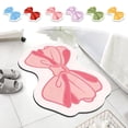 thumbnail image 7 of JHyouerji Bathroom Rugs Cute Bow Shaped Non Slip Bath Mats Home Decor Yellow Soft Plush Absorbent Washable Floor Rug for Entrance Bathroom Decor, 7 of 7