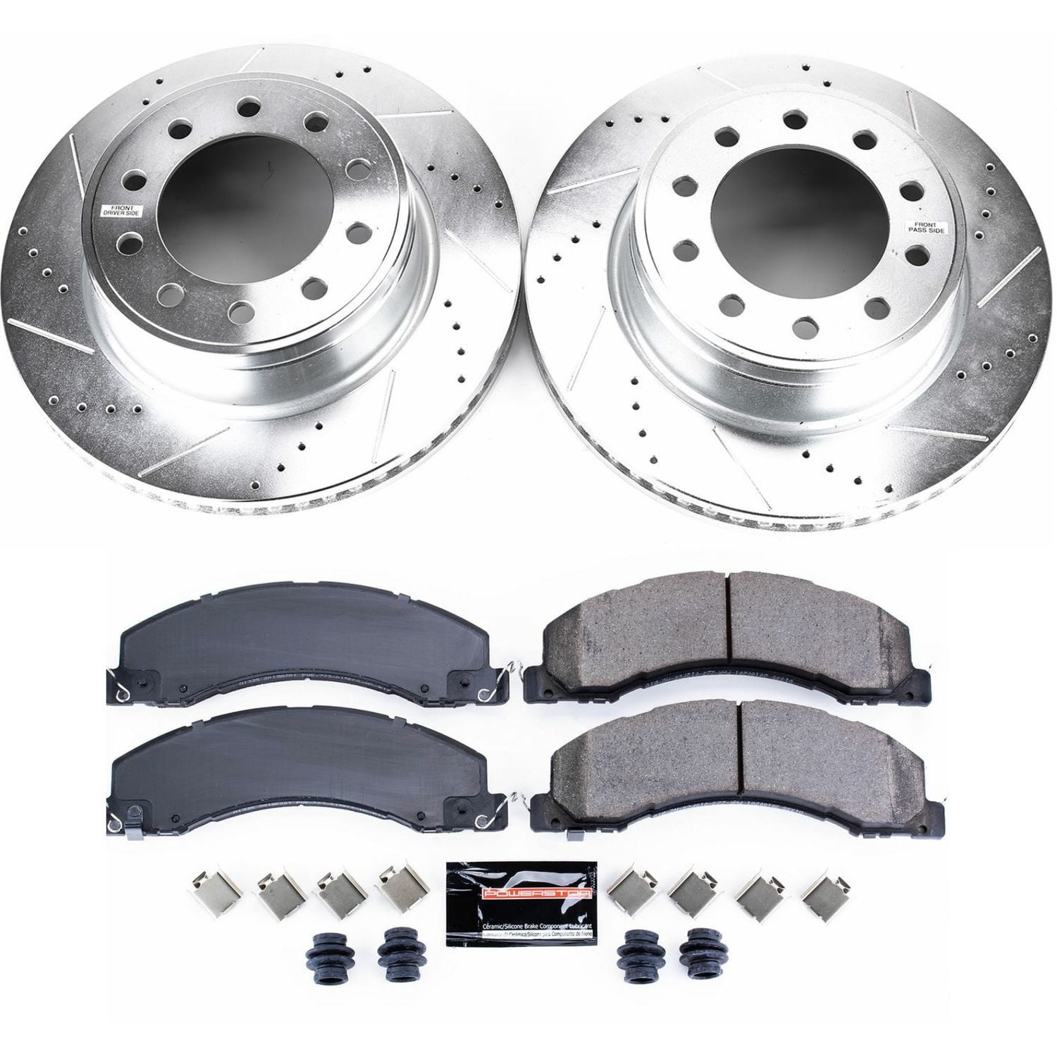 PowerStop Front Z23 Evolution Sport Carbon-Fiber Ceramic Brake Pad and Drilled & Slotted Rotor Kit Fits: DODGE Select Models K5567