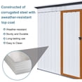 thumbnail image 4 of Holaki 5' x 4' FT Outdoor Storage Shed, Metal Garden Tool Shed with Lockable Door, Outside Sheds & Storage Galvanized Steel, White, 4 of 10