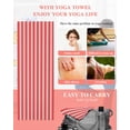 thumbnail image 5 of Boho Red Stripe Yoga Towel for Hot Yoga Non Slip, Abstract Geometric White Minimalist Yoga Mat Towel Absorbent Yoga Sweat Towels Microfiber Hot Yoga Blanket for Bikram Pilates 26"x74", 5 of 7