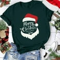 thumbnail image 2 of Kedxroy Christmas Shirts for Women Funny Print Xmas T Shirt Short Sleeve Holiday Tops(Green,XXL), 2 of 6