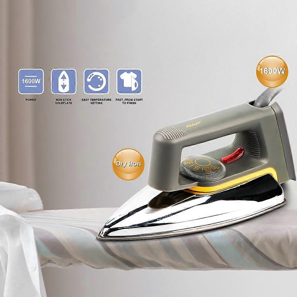 RAF R.1108 1600W Classic Electric Dry Iron Stainless Steel Soleplate Home Ironing Machine,EU Plug