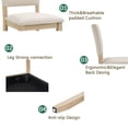 thumbnail image 3 of HSUNNS Dining Table Set for 4, 34.5" Square Wooden Kitchen Table Sets with Upholstered Seats Chairs, 5-Piece Dining Room Table Set for Small Space, Breakfast Nook, Light Oak, 3 of 9