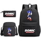 thumbnail image 4 of 3 piezas de Sonic The Hedgehog, bolso escolar para mujer, bolso de hombro de moda, mochila informal de gran capacidad para exteriores con estuche para lápices, suministros, 4 of 5