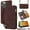 Coffee, variant on TECH CIRCLE For iPhone 15Case Wallet,Retro PU Leather Crossbody Wristlet Strap Flip Case with Card Holder Magnetic Closure Kickstand Zipper Pocket case forApple iPhone 15 6.1" 2023,Brown