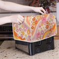 thumbnail image 2 of Yuyamidu Retro Floral Bow 4 Slice Toaster Cover Stain Resistant Bread Maker Protector Anti Fingerprint Wide Slot Kitchen Small Appliance Dust Cover with Handle for Counter Home, 2 of 7