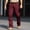 Wine, variant on WIZUTIZ Men's Outdoor Cargo Pants Elastic Waist Drawstring Tapered Multi-Pocket Quick Dry Lightweight Hiking Work Trousers