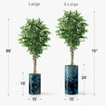 thumbnail image 2 of Artificial Tree in Modern Planter, Fake Ficus Silk Tree for Indoor and Outdoor Home Decoration - 66" Overall Tall (Plant Pot Plus Tree), 2 of 5