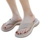 thumbnail image 5 of Rhinestone Beach Shops Sandals Sandalias mujeres Anti-Slip Summer (Beige 39), 5 of 9