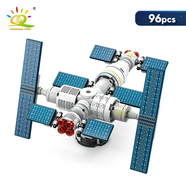 HUIQIBAO Mini Fusée d'Aviation Pilotée Modèle Blocs de Construction Espace Station Aérospatiale Briques Ville Jouets de Construction pour Enfants, NO.81 Sans Boîte