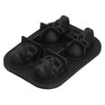 thumbnail image 3 of 4‑Grid Silicone Ice Cube Box 3-Dimensional Skull Shape Ice Tray Ice Mold for Whiskey, 3 of 7
