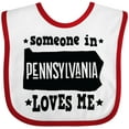 thumbnail image 3 of Inktastic Someone in Pennsylvania Loves Me Boys or Girls Baby Bib, 3 of 4