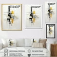 thumbnail image 4 of Designart "Purity of Form Grey Yellow Minimalism VI" Abstract Collages Floater Framed Canvas Art Print, 4 of 7