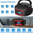 thumbnail image 4 of jesticaly Lecteur CD Portable Lecteur Muc Durable Facile à Contrôler Prend en Charge la Lecture de Muc via USB Flash UK, 4 of 6