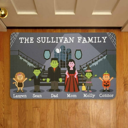Personalized Spooky Family Halloween Doormat Walmart Com