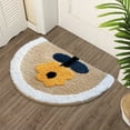 thumbnail image 1 of Meitianfacai Semi- Circular Non Slip Shower Mat,Super absorbent Bath Rug ，Polyester Shower Mats Colorful Fluffy Washable Curved Bath Mat (15.8*23.6 in), 1 of 8