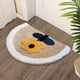 thumbnail image 1 of RKSTN bathroom rugs Cute Bathroom Carpet Semi-circular Bathroom Floral Bathroom Mat Soft And Water Absorbent Non Slip Bathtub Mat, 1 of 8