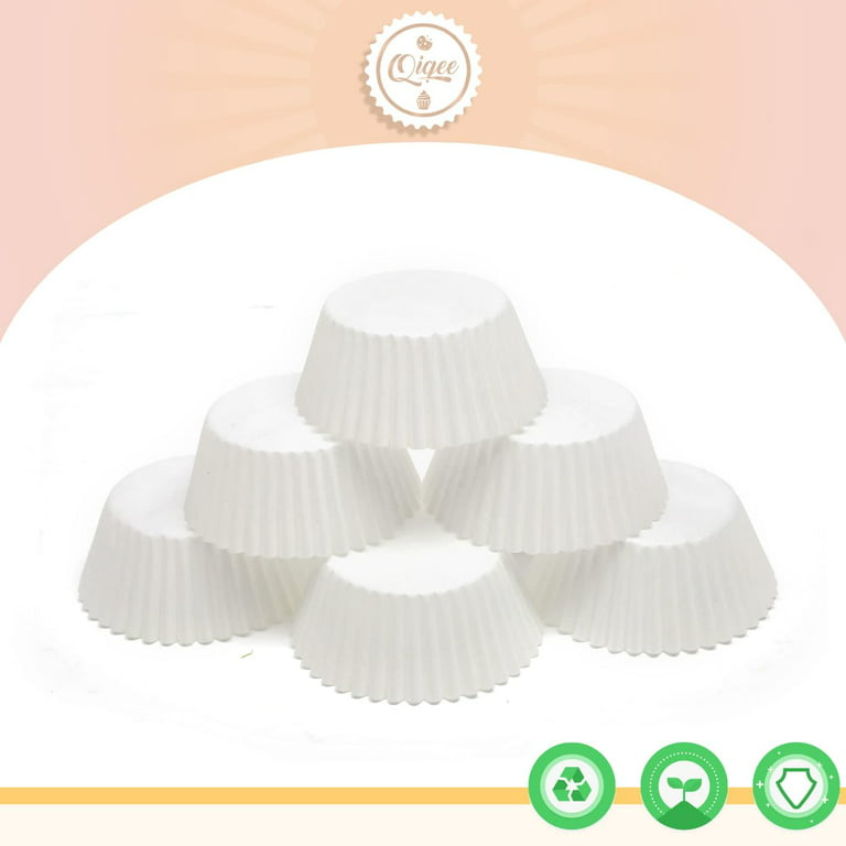 600 Count Large Size Cupcake Liners White Muffin Liners Food Grade Jumbo  Baking Cups Paper No Smells（Large Size）
