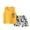 Yellow A, variant on Ahuyic Summer Toddler Kids Clothing Set,Shirt and Short Pants Set Boys Girls Printed Round Neck 2 Piece Outfits Children's Casual Set 100 Yellow