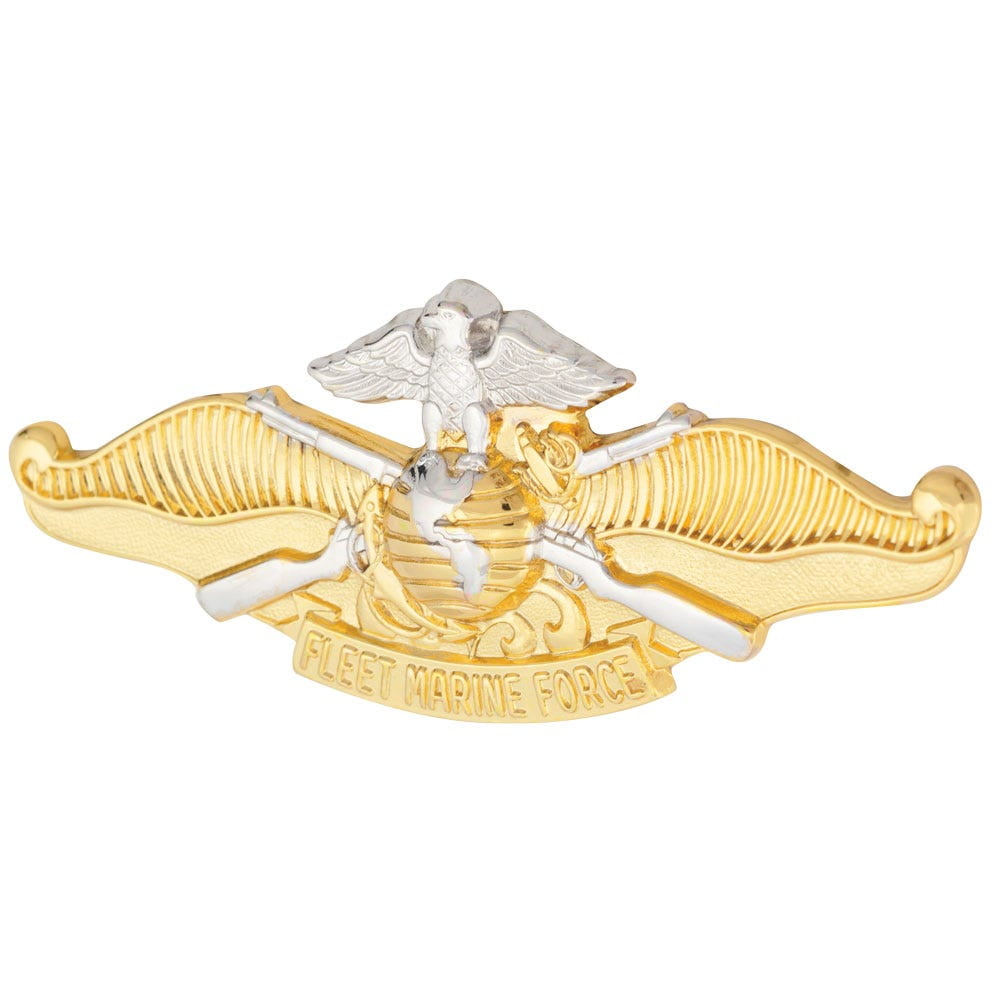 USN Navy Badge Regulation Mirror Fleet Marine Force Officer   NEW MADE IN USA 