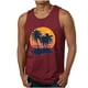 thumbnail image 2 of Camiseta sin mangas de cuello redondo para hombre, blusa informal de verano sin mangas con estampado de cuello redondo para hombre, 2 of 5