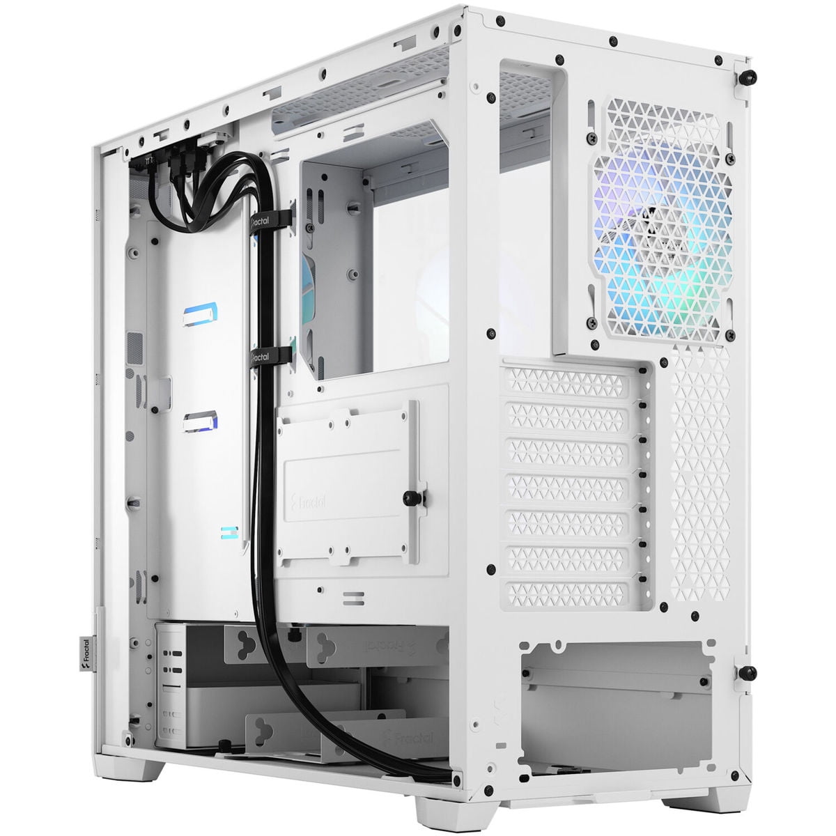 Fractal Design Pop Air RGB White TG ATX High-Airflow Clear Tempered Glass Window Mid Tower Computer Case