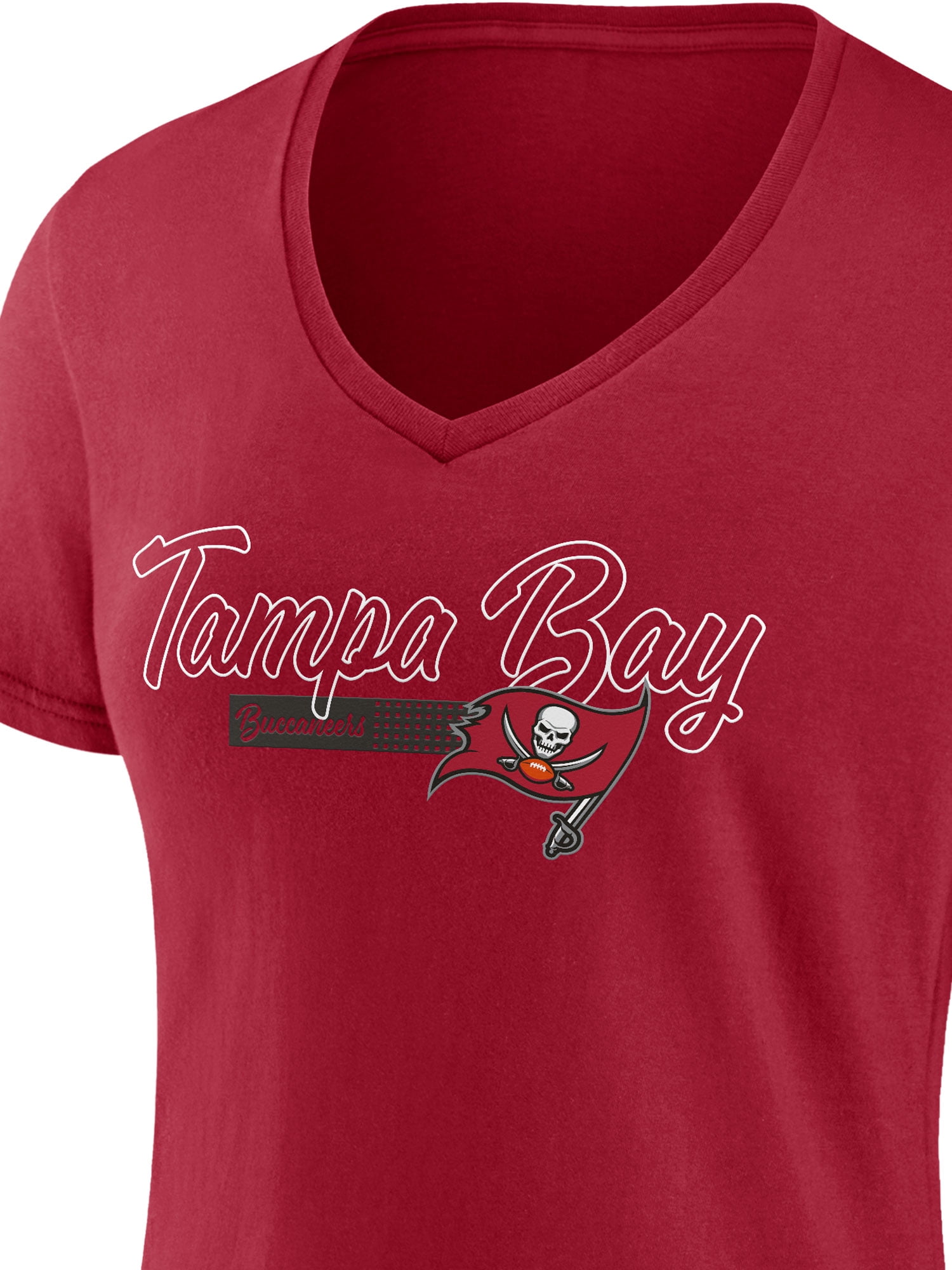 NFL Tampa Bay Buccaneers Women's Cotton Red Short Sleeve T-Shirt