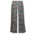 thumbnail image 1 of Plus size 9x Tall Cheetah Hydrangea Designer Print Slinky Palazzo Pants, 1 of 4