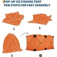 thumbnail image 7 of RONSHIN Pop Up Ice Fishing Shelter 140"x70"x79" Ice Fishing Tent Insulated Hub-Style Shelter with Waterproof Oxford Fabric, Includes Anchors, Ropes & Carry Bag for 2 to 8 Persons, 7 of 7