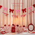 thumbnail image 6 of Ngxiha Valentines Day Decorations, Pink and Red Velvet Bow Garland - Valentines Day Decor for Home Party Office - Coquette Room Decor for Tree Door Table Wall Window Mantel, 6 of 9