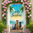 thumbnail image 4 of Beach Theme Summer Banner Pet Design Hello Sunshine Decorative Print for Beach Party Outdoor Event Home Decor, 4 of 7