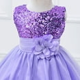 thumbnail image 3 of Gyratedream Little Girls Big Kids Sequins Flower Lace Tulle Dress Prom Gown Princess Dresses, 3 of 9