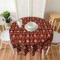 thumbnail image 6 of Christmas Tablecloth Red Plaid Round Tablecloth 60 Inch Deer Xmas Tree Snowflake Table Cloth for Outdoor Picnic Kitchen Table Decor Washable Waterproof Polyester Fabric Table Cover for Holiday Party, 6 of 6