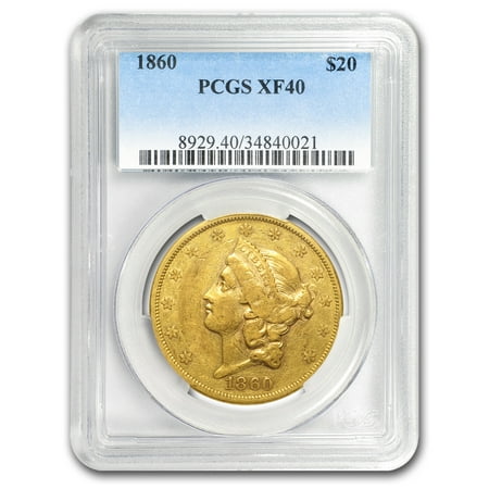 1860 $20 Liberty Gold Double Eagle XF-40 PCGS