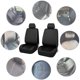 thumbnail image 5 of Luzkey Fundas de asiento de coche de piel sintética, lavables, fundas para asientos delanteros y traseros, protector impermeable clásico para vehículos, SUV, accesorios para coche, color negro, 5 of 7