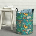 thumbnail image 5 of Goofa Jungle Animals Printed Circular Hamper,Laundry Basket with Handles,Storage Baskets Foldable,Large Capacity Laundry Hamper-Medium, 5 of 8