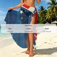 thumbnail image 3 of Women Sarong Swimsuit Coverups Chiffon Long Bikini Wrap Dress Sheer Beach Towel Shawl Bathing Suit Cover Up (Free Size, Multicolor), 3 of 6