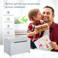 thumbnail image 4 of Qaba Kids Wooden Toy Storage Box Organizer Chest with Magnetic Hinge, Grey, 4 of 10