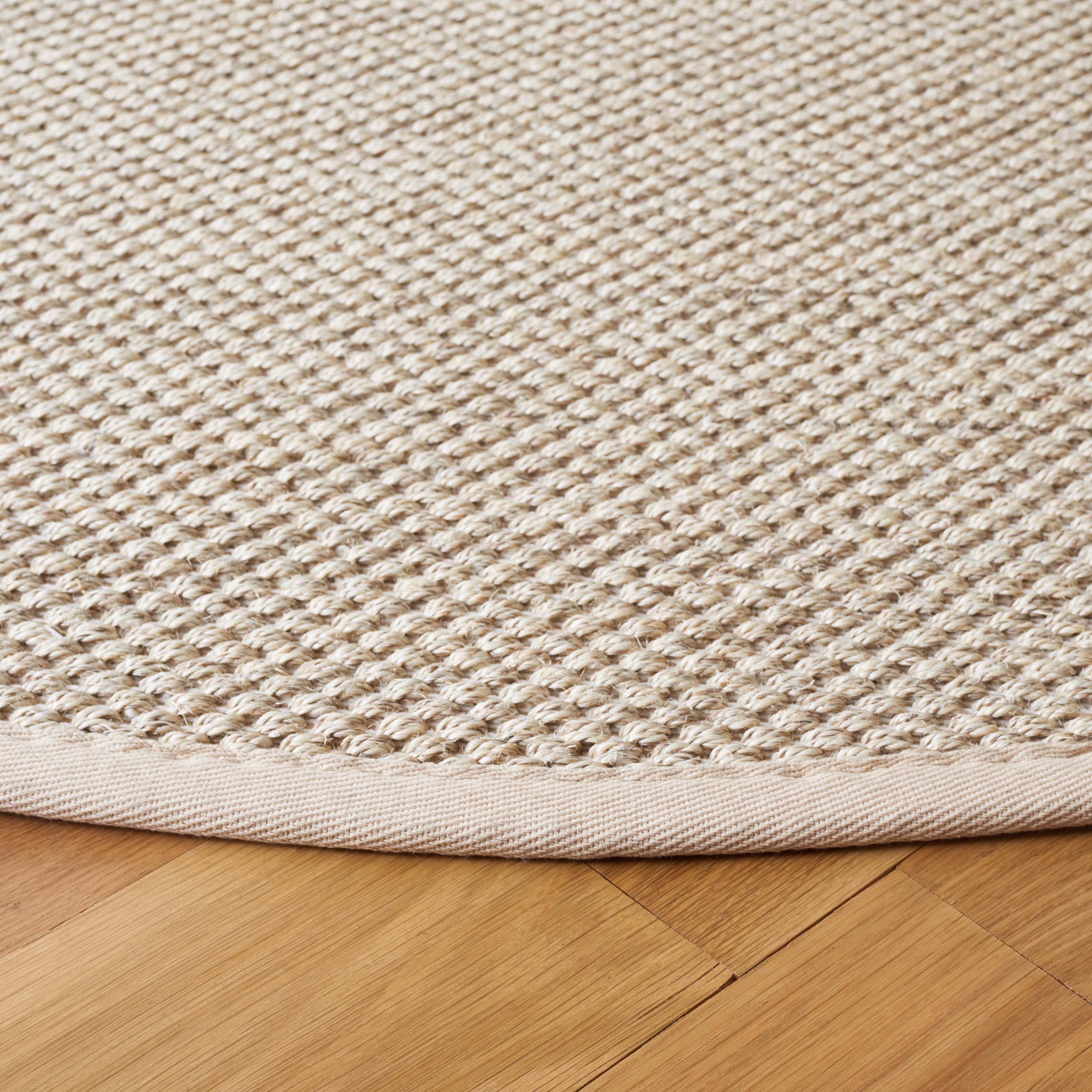 Safavieh Natural Fiber Kentigern Solid Area Rug, Marble/Beige, 9' x 9' Round