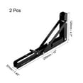 thumbnail image 2 of Soporte Plegable Uxcell de 9.84" para Estantes, Mesa, Escritorio, Montado en Pared, Colapsable, Largo, Negro, 2 of 4