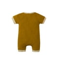 thumbnail image 5 of Douhoow 0-18 M Baby Boy Short Sleeve Jumpsuit Contrast Color Round Neck Single-breasted Romper, 5 of 6