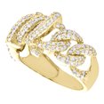 thumbnail image 3 of 10K Yellow Gold Round Diamond 12mm Puff Miami Cuban Pinky Ring Pave Band 1.15 CT, 3 of 5