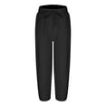 thumbnail image 6 of HXWCHs Girls Little Kids Stylish Cropped Trousers for Everyday Comfort Soft Wide Leg Capris with Pockets Spring Summer Wear 5-6 years Black, 6 of 8