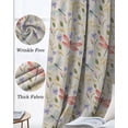 thumbnail image 3 of Red Dragonfly Kitchen Curtains Spring Botanical Pastoral Flowers Cafe Short Curtains for Bathroom Blackout Window Curtain Grommet Small Window Treatment Tier Drapes for Bedroom Living Room 42"x45"x2, 3 of 9